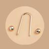 Zinc Zinc Alloy U-shaped Double Head Brooch Pearl  Stylish   Skirts Decor