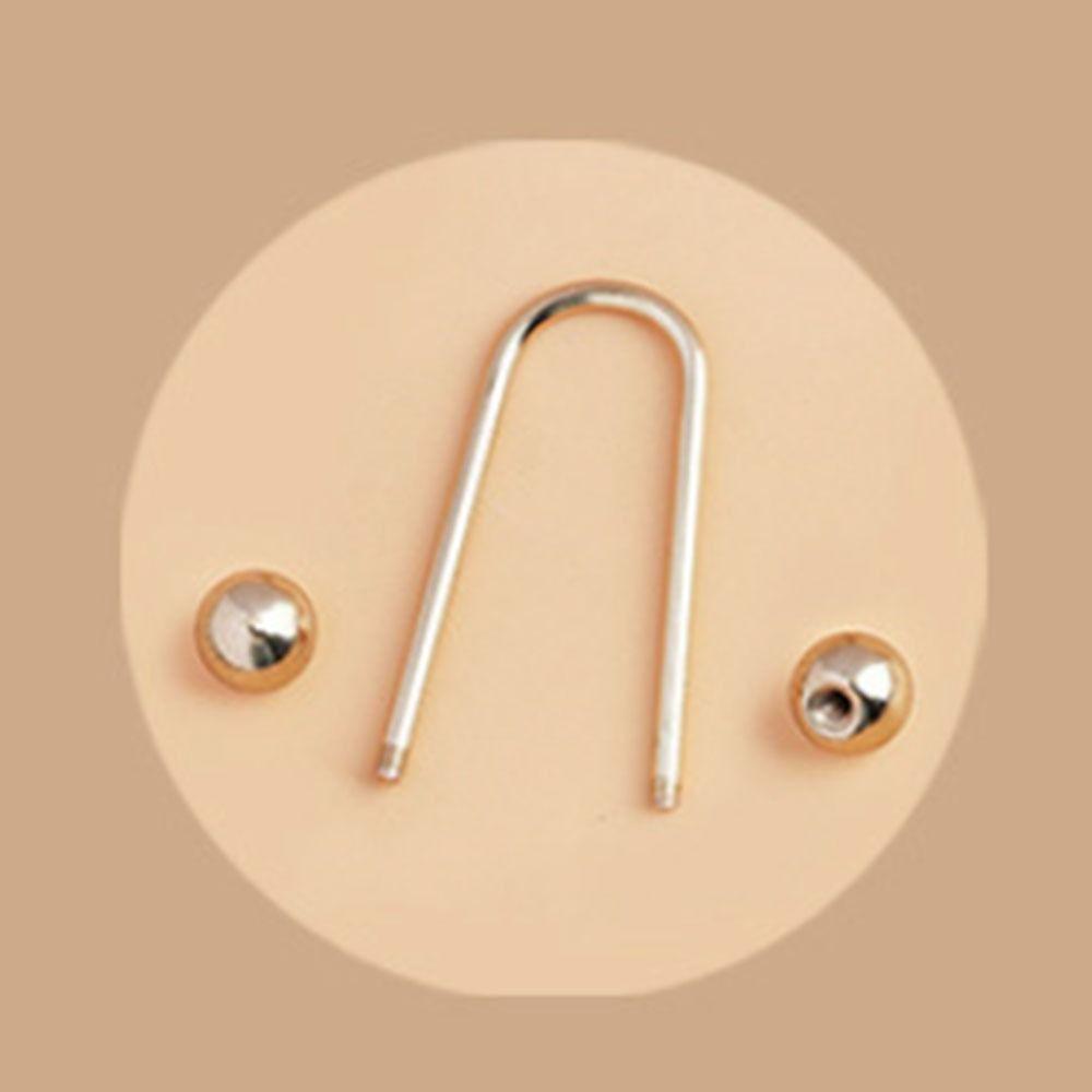 Zinc Zinc Alloy U-shaped Double Head Brooch Pearl Stylish Skirts Decor