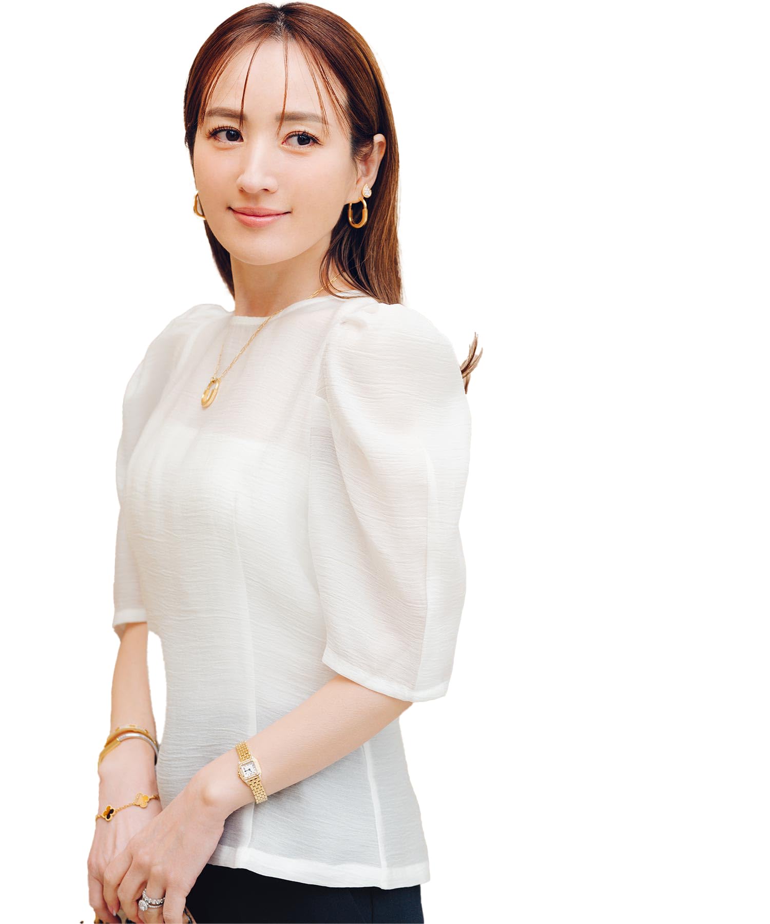 

Yours Power Shoulder Top BFXU1800 Small White Waist-Shaping Women s белый