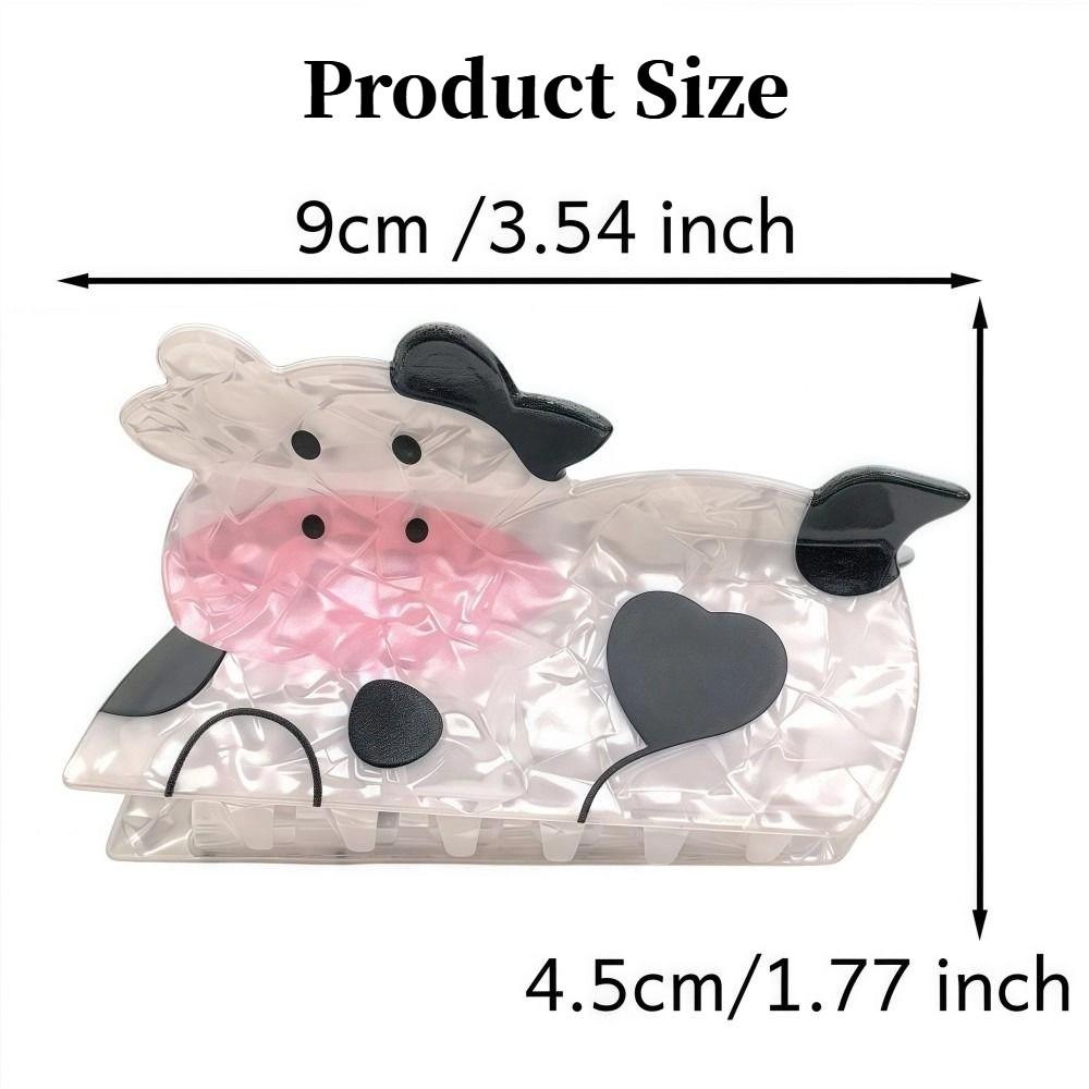 Cute Cow Shape Animal Hairpin Dog Shape Shark Clip Fashion Hair Claw Clip  For Medium Thick Hair