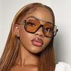 Vintage Oversized Okulary przeciwsłoneczne Moda Mężczyźni Kobiety Kwadratowe okulary przeciwsłoneczne Trendy Ins Popularna marka Projekt UV400 Okulary przeciwsłoneczne