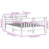 Massivholzbett ohne Matratze 150 x 200 cm Kiefernholz