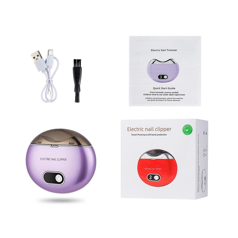 Electric Nail Clipper With UV Light Nail Cutter Low Noise Easy Operation Manicure Nail Grinder AdultS Child Finger Toe Nursing