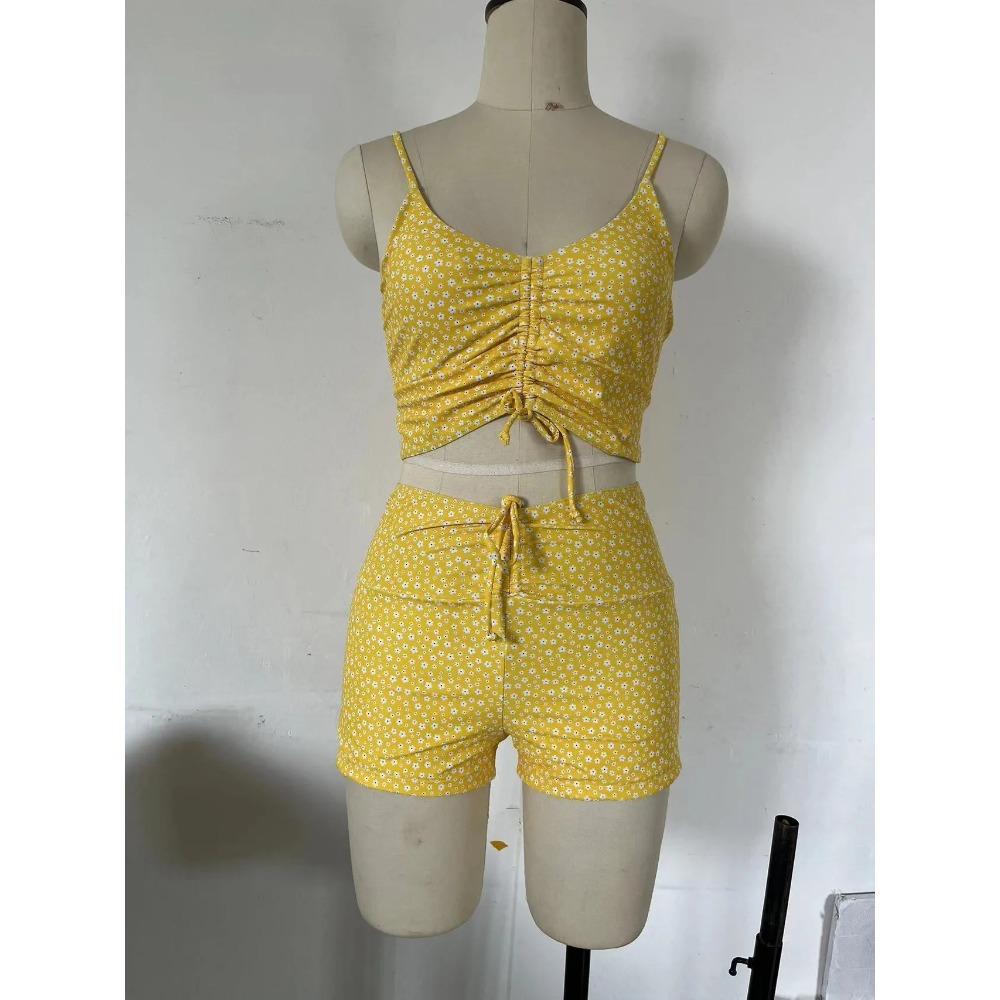 High Waist Bikini Swimsuit Women 2024 Push Up Bikini Floral Swimsuit Print Bikini Boxers Swimwear Swim Trunks Bathing Suit