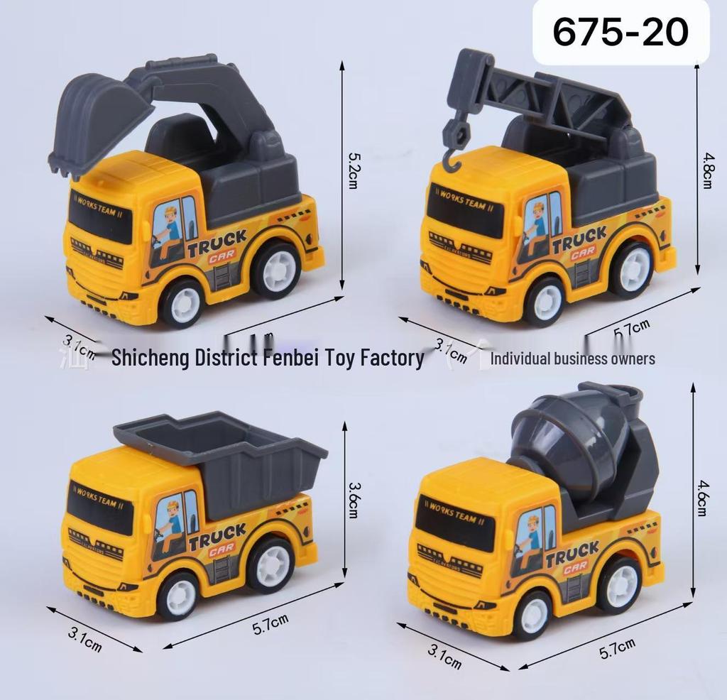 Mini Pull-Back Fire Truck Toy for Kids - Popular Street Vendor Gift