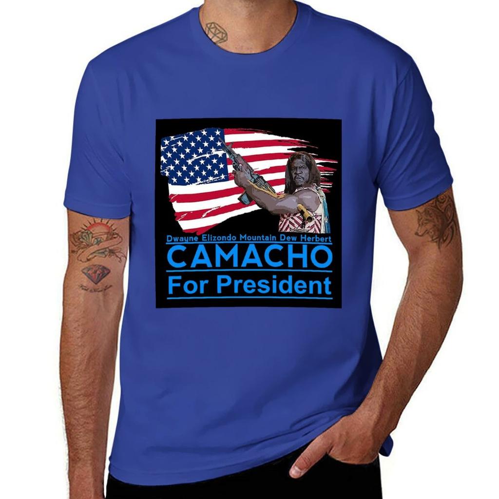 Camacho For President Tshirt Summer Clothes Cute Clothes Korean Fashion Boys Animal Print Mens Vintage T Shirts
