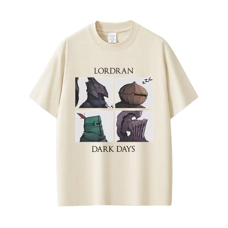 Game Dark Souls Praise The Sun Lordran Dark Days Graphic T Shirt Unisex Vintage Gothic Rock Tshirt Unisexs Cotton Crewneck Tshirts