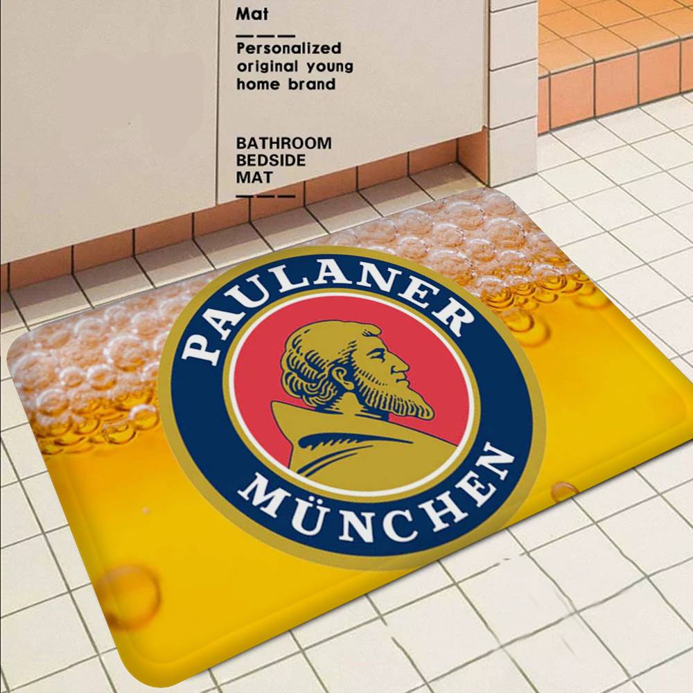 German Beer Paulaners Room Mats Nordic Style Home Doormat Bathroom-Toilet Mats Bedroom Hotel Decor Mat