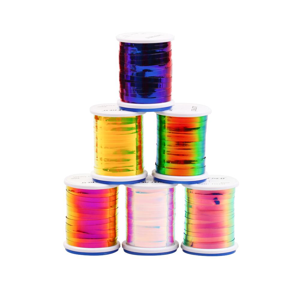 2mm 2 Tones Fly Tying Material Flat Mylar Tinsel for Streamer Flashback Nymphs Midge Body Rib Fishing Lure