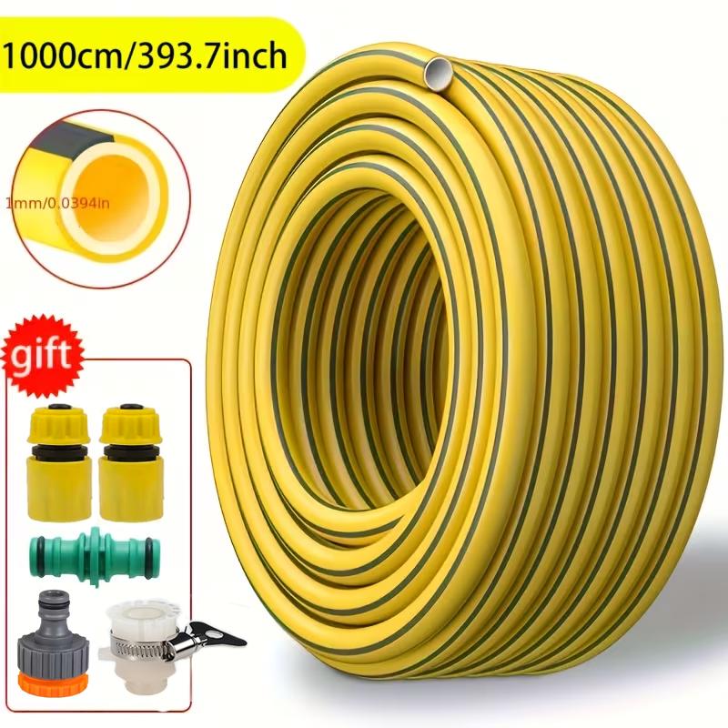 10/20/30m Heavy-Duty Rubber Garden Hose - Scratch & Wear Resistant, Leak-Proof, All-Season for Home, Balcony & Car Washing
