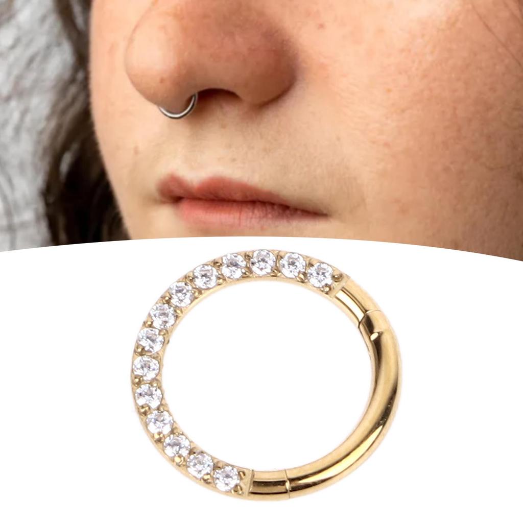Nose Hoop 3 Piercing Nose Hoop Zirconia Decoration Skin Friendly Exquisite Jewelry