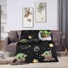 Grogu W-Warss Baby Yodas Blankets  Camping Flannel Throw Blanket For Living Room Warm Custom DIY Quality Bedspread