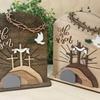 Wooden Material Wooden Easter Decor Three-dimensional Design Resurrection Scene  Tabletop Display
