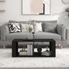 816521 vidaXL Table basse Noir 100x50x36 cm Bois d'ingénierie