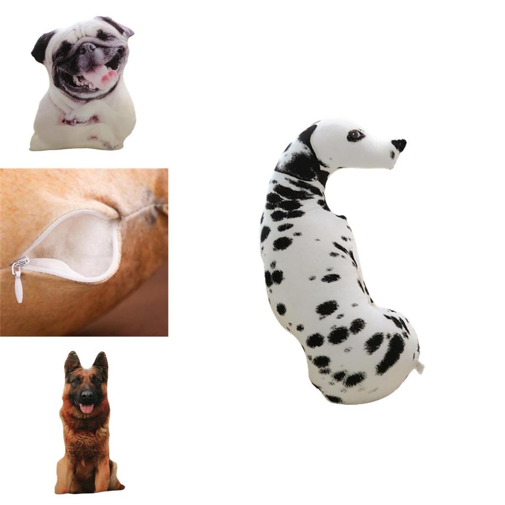 Kreatives 3D-Simulations-Hundekissen, Plüschtier Hund Stofftier für Kinder, Kurzer Plüschstoff, PP-Baumwollfüllung, Verschiedene Größen und Farben