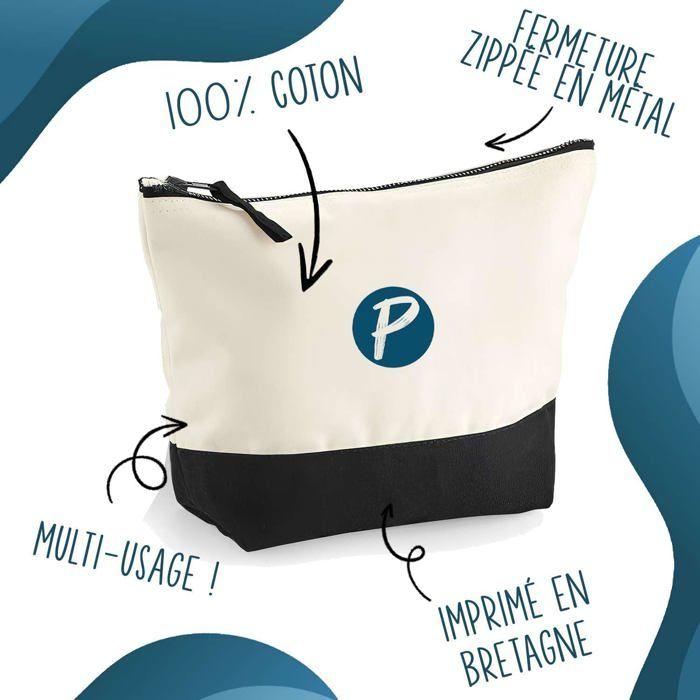 Sac de plage - PLANETEE - Duo cabas jute + trousse noire «Escrime J'peux pas» - Coton FR - Grand volume - Anses résistantes