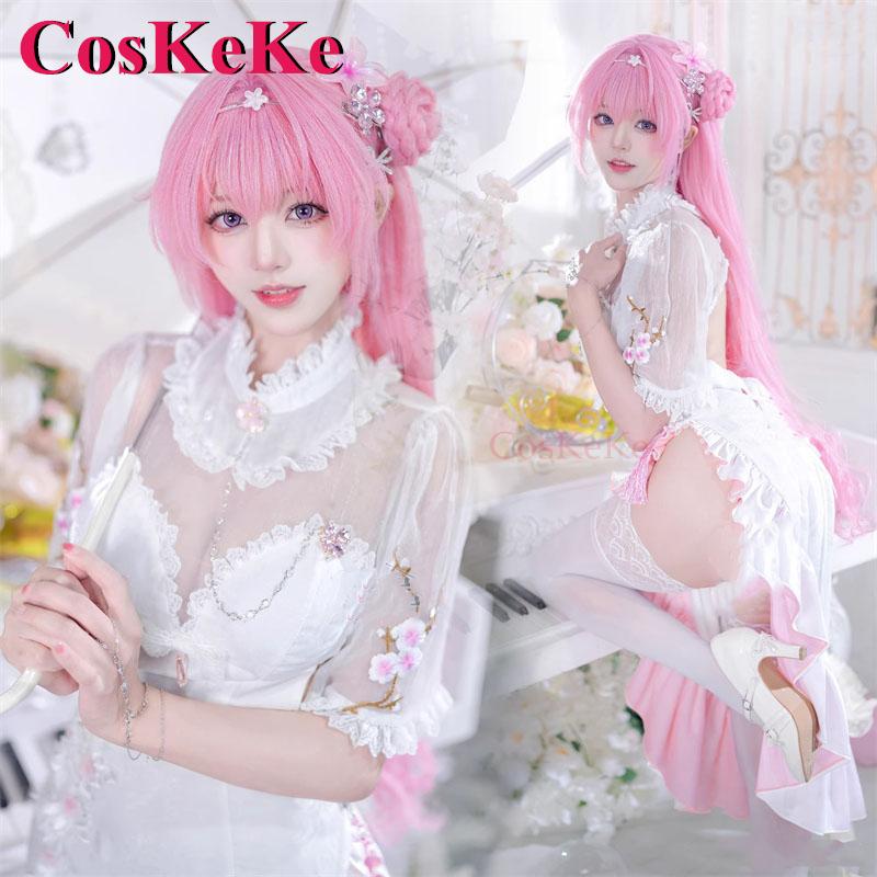 CosKeKe Dorothy Game NIKKE Cosplay Costumes Yan Tao Yuan Skin Sweet Elegant Cheongsam Activity Party Role Play Clothing S-XL New