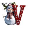 Acrylic Holiday Keepsake Gifts 2D Snowman Christmas Ornaments, Personalized Letter Ornaments for Tree, Unique Souvenirs Initial Ornament, Ornament DIY