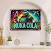 INDUSTRIALROBOTDECZ Nuka Cola Retro Wall Art Aluminum Sign | Futuristic Robot Design | Pre-Drilled for Game Rooms