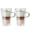 BODUM Glass Cup Tumbler BODUM CANTEEN Double Wall Mug 400ml Set of 2, Heat/Cold Insulated, Double-Wa