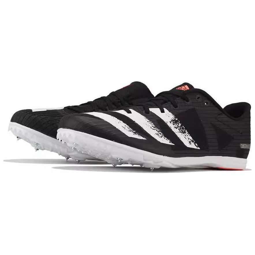adidas Distancestar Fashion Cushioning Slip Resistant Abrasion Resistant Low Top Running Shoes Women's Black White FW4872