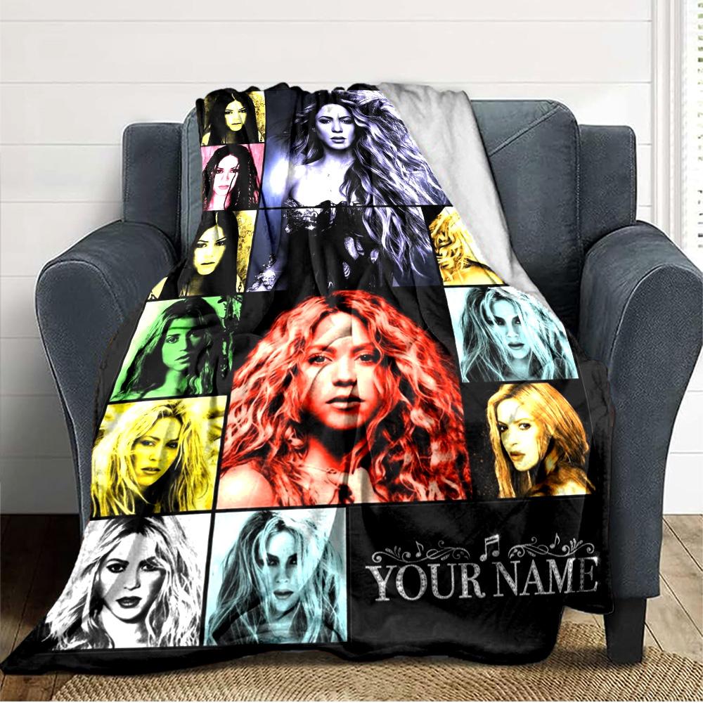 Name Individuell Shakira Druck Flanelldecke Hohe Qualität Warm Bequem Decke für Alle Jahreszeiten Perfekt für Geschenke Heimdekoration