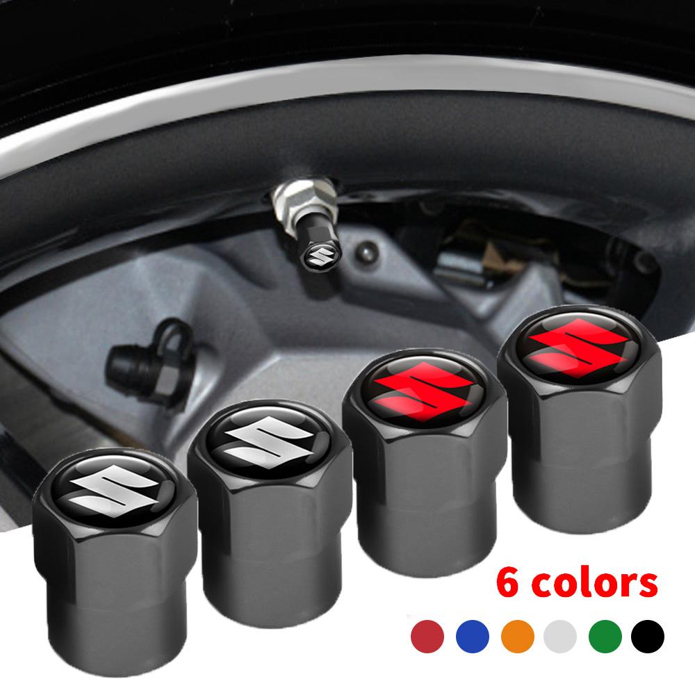 4 Adet/Set Araba Tekerlek Lastik Valf Kapakları Hava Sapı Toz Kapakları Suzuki Swift Sport Vitara Wagon Baleno Ignis Jimny SX4 Alto Splash İçin