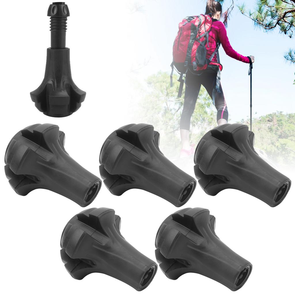 5Pcs Alpenstocks Accessory Round Foot Cover Stick Tip Protection Set Trekking Pole Case