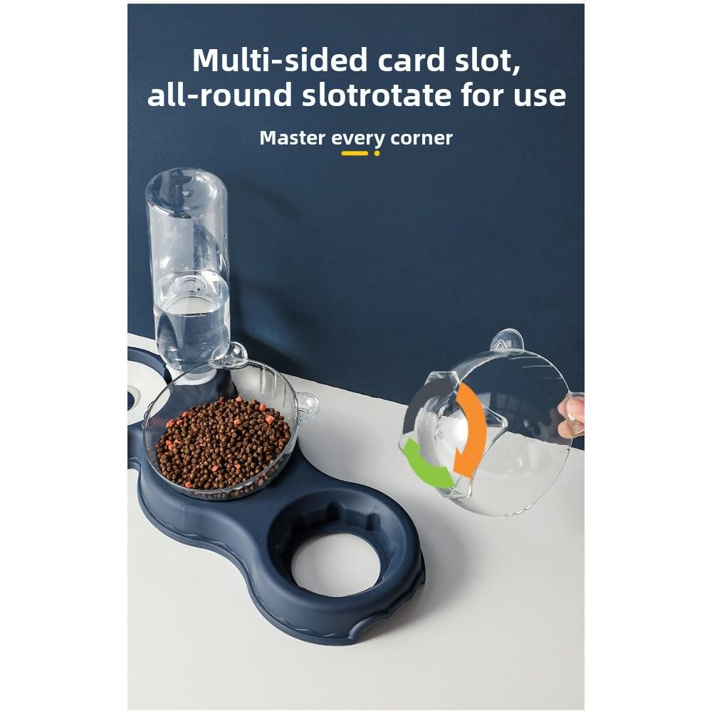 Double Bowl Automatic Pet Feeder Water Dispenser Cat Basin Dog Bowl Cat Bowl Cat Supplies Water Dispenser