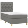 VidaXL Slat Bed Base with Mattress and LED, Upholstered Bed, Single Bed, Adult Bed for Interior Bedroom, 3135638