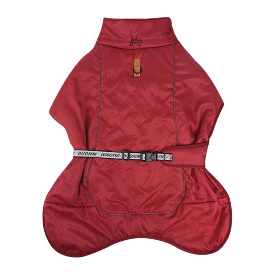 Hundejacke mit Abschleppring, reflektierender Streifen, Bauch straff, weich, bequem, winddicht, verdickt