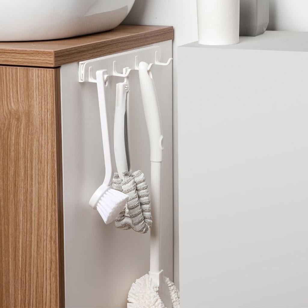 Storage Wall Hook Plastic Adhesive Sliding Multifunctional Wall Hanger for Bedroom Kitchen Bathroom