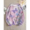 Butterfly Women Round-neck Sweatshirt Streetwear Autumn New Sweatshirts Oversized Pullovers Tops Woman Clothing