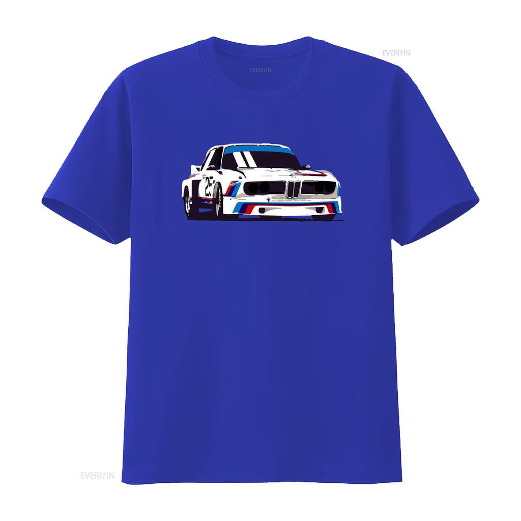 Classic E9 3 0 CSL Vintage Race Car Design  T Shirt for Enthusiasts Vintage Washed Comfortable Soft Casual Homme Stylish Unisex