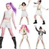 Fantasia Cosplay de Festa de Super Estrela K-POP para Meninas Criança Cantora Rumi Mira Zoey Escola Show de Palco Vestido Roupa