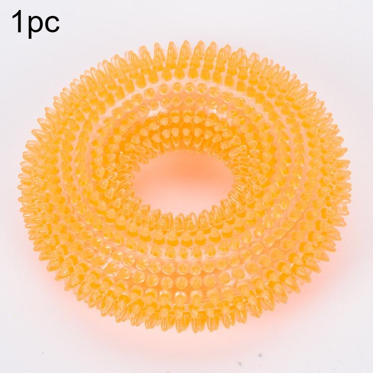 1pc Squeaky Pet Dog Interactive Chew Toy Puppy Bite Resistant Thorn Barbed Tooth Cleaning Toy TPR Molar Chew Toys Dogs Supplies