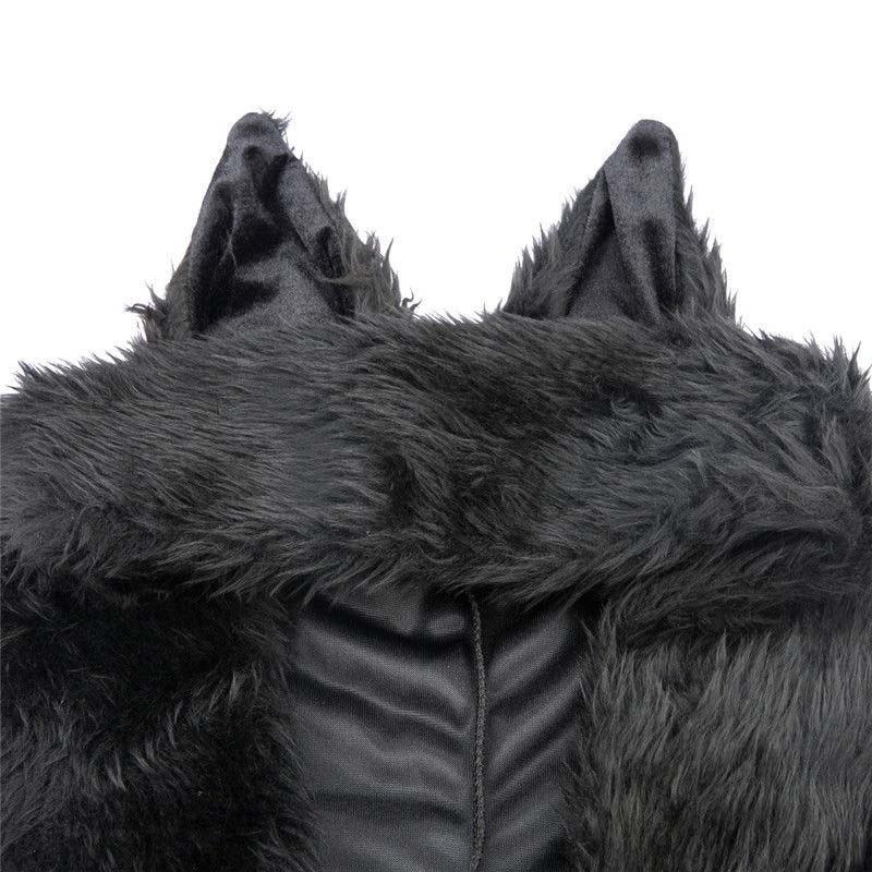 Women Vampire Bat Costume Adult Cosplay Jumpsuit Halloween Fancy Dress Outfit