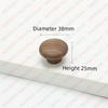 NAIERDI Solid Wood Cabinet Handles Modern Single Hole Wooden Pulls Octagon Round Knobs for Kitchen Cupboard Wardrobe Hardware
