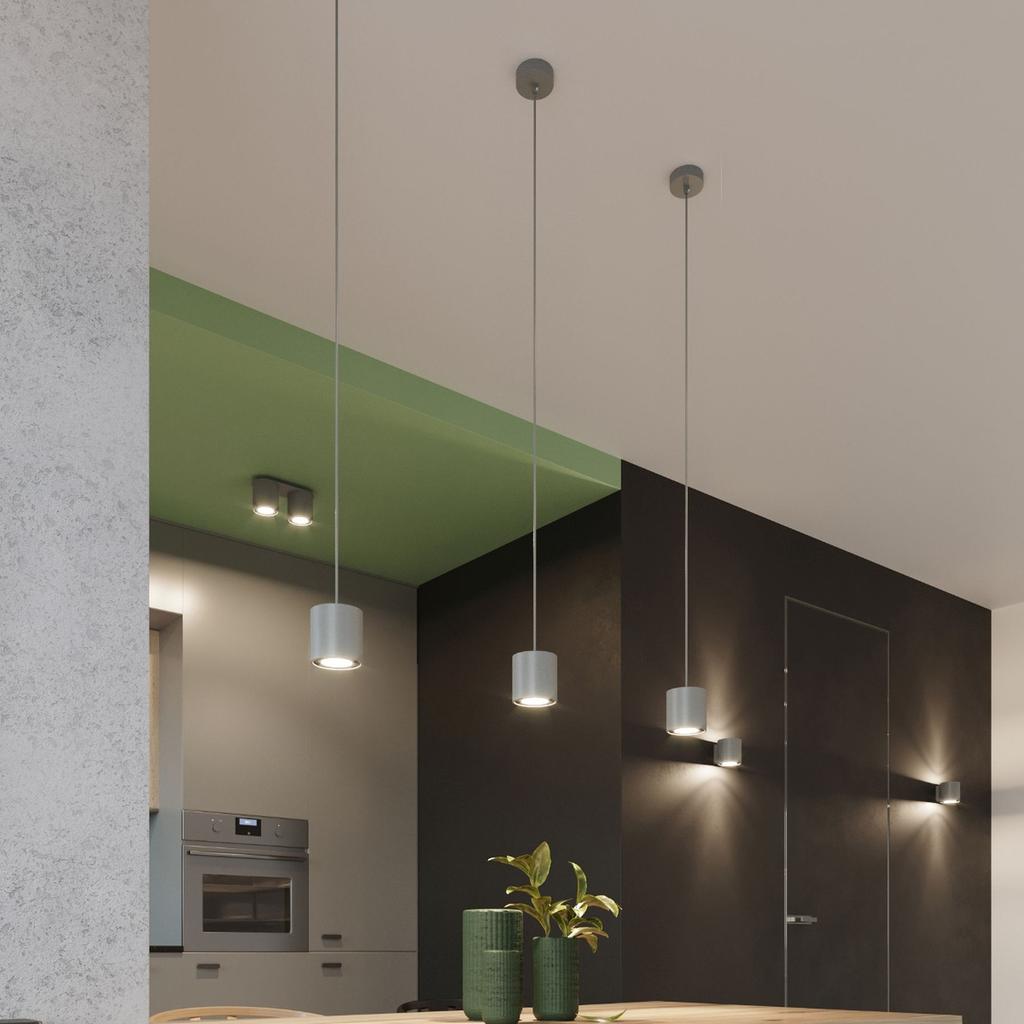 Orbis 1 Grey Wall Lamp