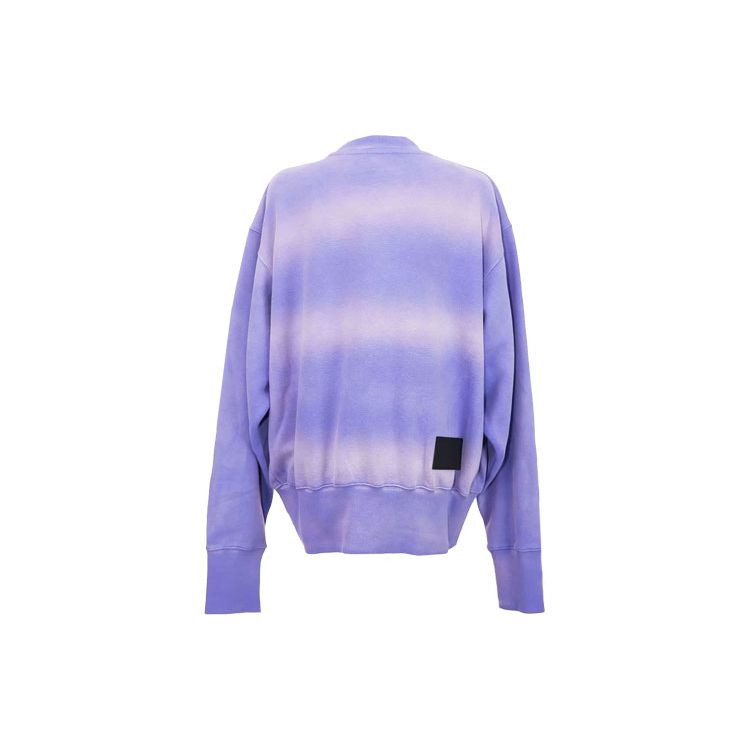 WE11DONE Tie-Dye Letter Print Round Neck Long Sleeve Sweatshirt Unisex sweatshirt Purple WD-TS8-20-098-U-PP
