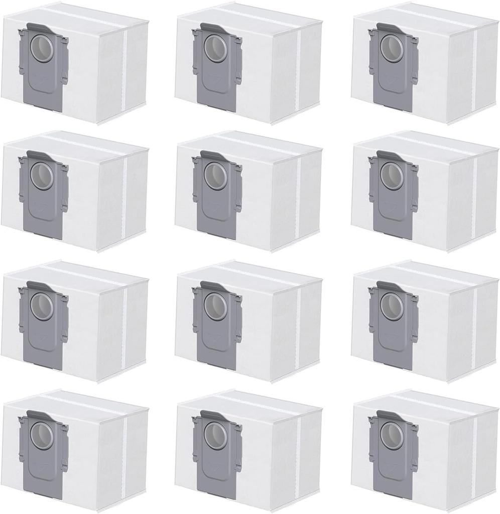 12-pack paper bag for Roborock S8+ / S8 Pro Ultra / S7 MaxV Ultra / S7 Pro Ultra / Q7+ / Q7 Max+ / Q5+ / Q5 Pro+ / Q8 Max / Q8 Max+ / Q10V+ / Q10P+ /