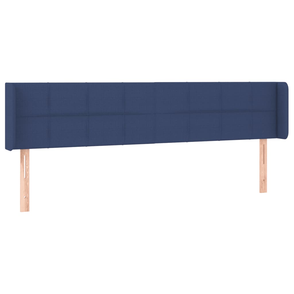 Vidaxl Wingback Headboard, Blue, 203X16X78/88 Cm, Fabric