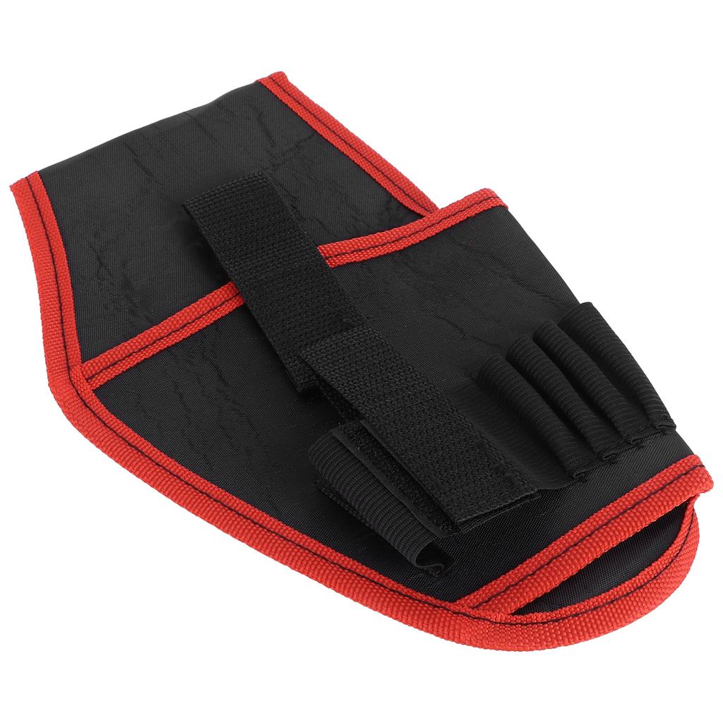 Portable Electrical Tool Bag Waist Hanging Pack MultiFunction Drill Holder Holst Pouch(Red )