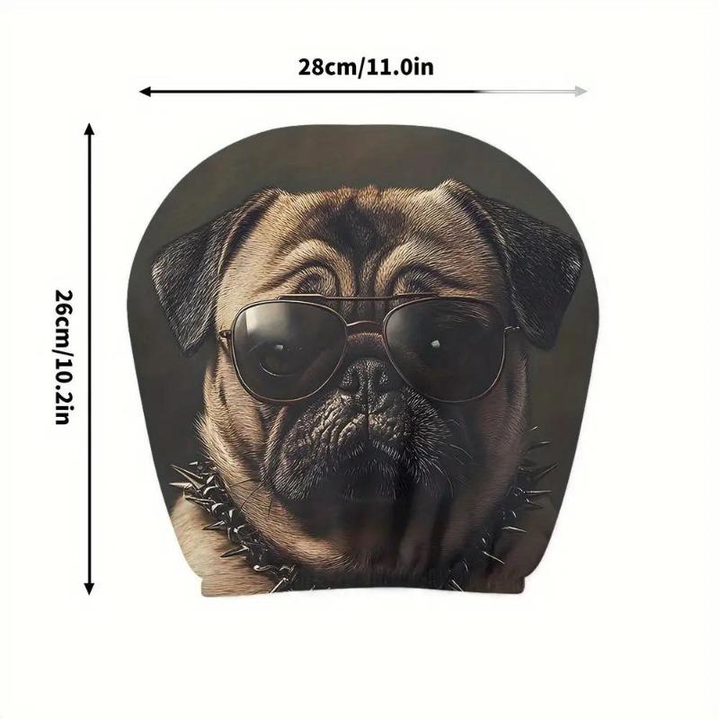 

2 шт. Забавный мультяшный чехол на подголовник автомобиля, Милые забавные глаза, Подходит для Хэллоуина, Рождества, Универсальные эластичные модели, Забавное украшение 26 x 28cm-2pcs