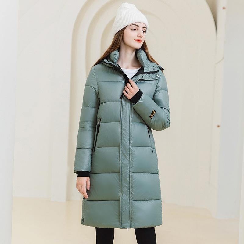 Winter Down Jacket for Women Long Knee-length Loose Cotton-padded Jacket with Thickened Cotton-padded Jacket