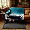 San-Jose Sharks Hockey Throws Blanket Flannel Blankets Plush for Couch Bed Gifts for Men Women Travel Picnic Blanket Christmas Fan Gifts