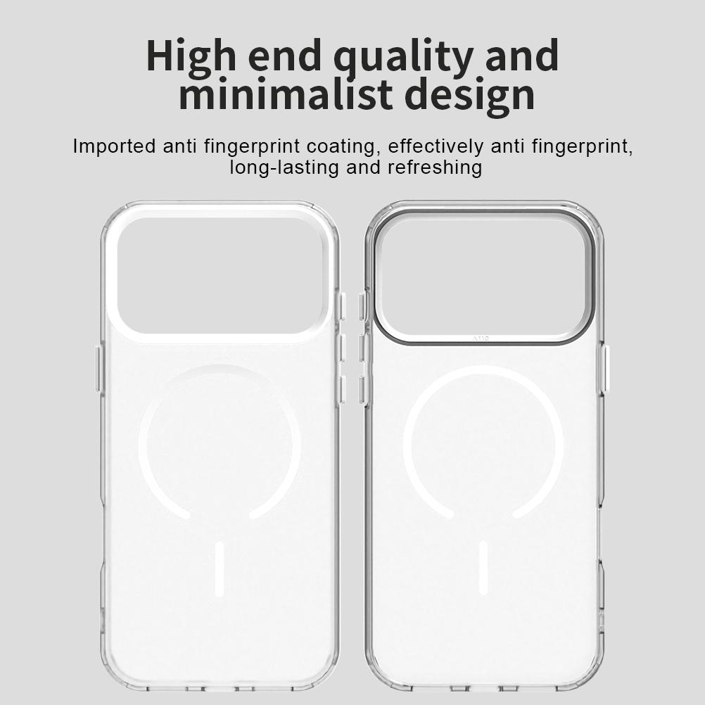 For iPhone 17 Pro Max C-shaped Magnetic Case Candy Color PC + TPU + PET Phone Cover