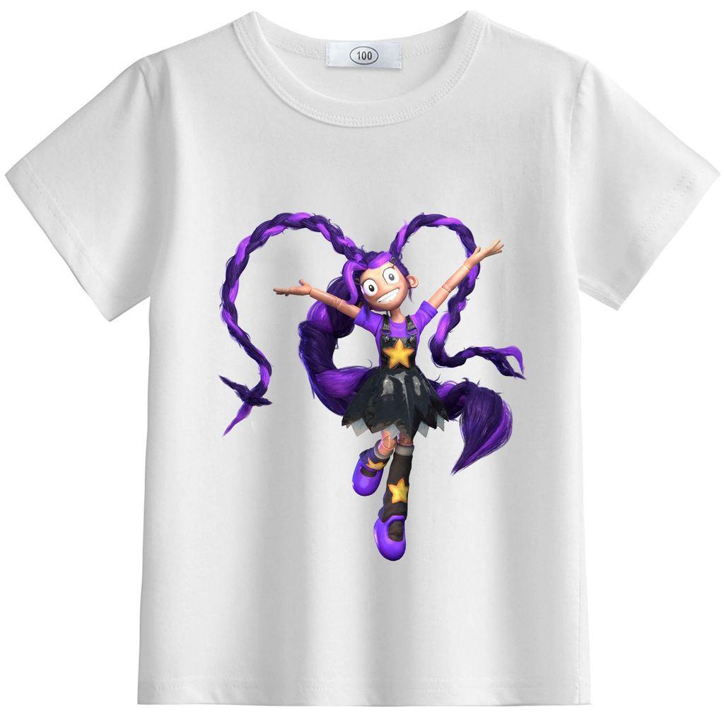 Unique Outfit 32216 Kinderen Meisjes Lily Lovebraids Rond Hals T-shirt 120cm wit
