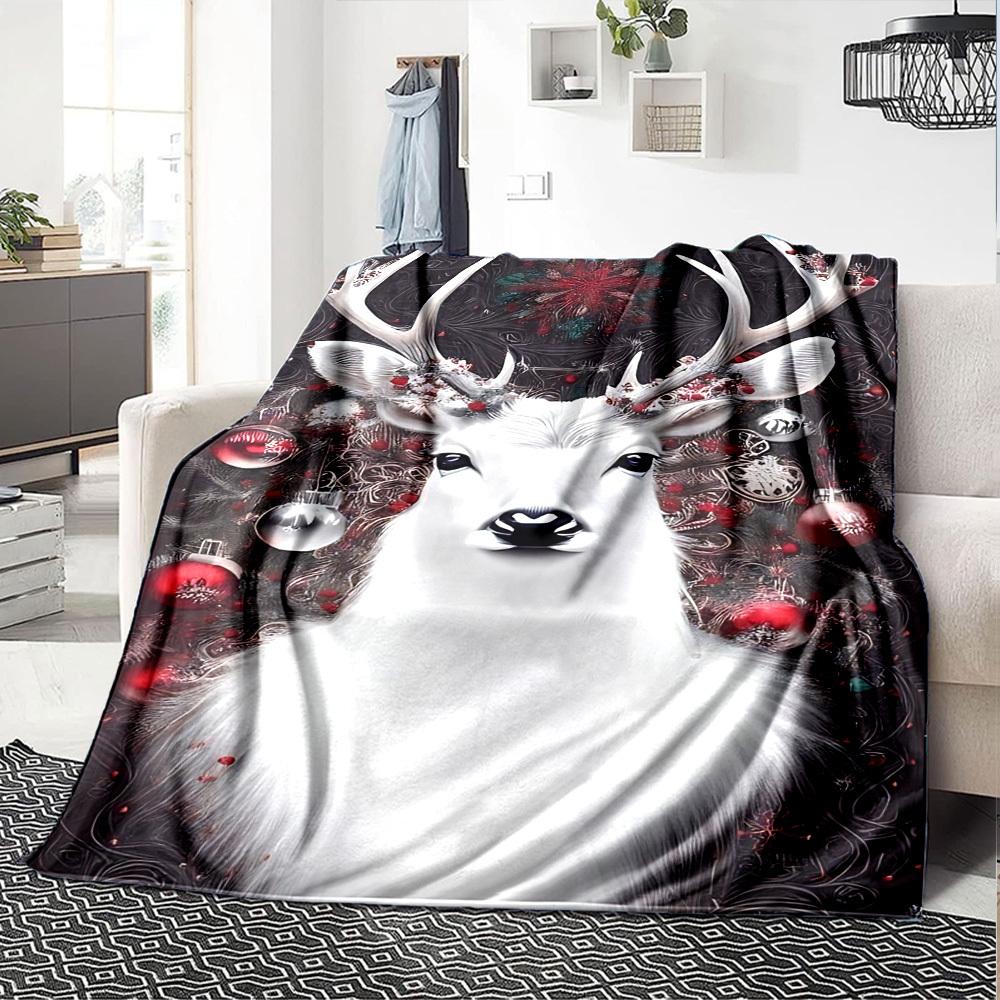 1 pezzo Coperta con Nome di Cervo Leggera Coperta in Flanella per Divano Letto Viaggio Campeggio Soggiorno Ufficio Divano Sedia