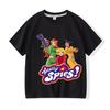 T-shirt con Stampa Cartone Animato Totally Spies Estate Anime Grafica Manica Corta Cotone T-shirt per Bambini Abbigliamento Bambine/Bambini Tee